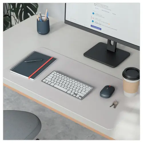 Grand sous-main tapis de bureau - gris