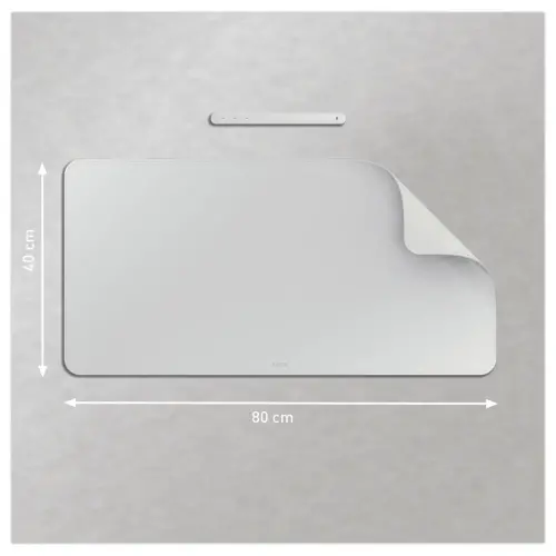 Grand sous-main tapis de bureau - gris