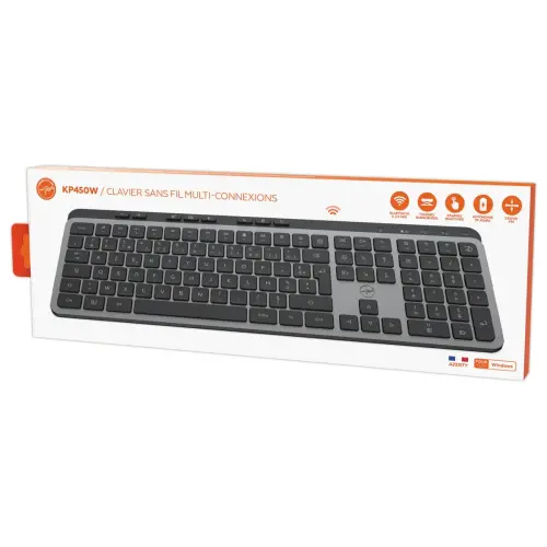 Clavier Sans Fil KP450W - Multi connexion - Rechargeable USB-C - MOBILITY LAB