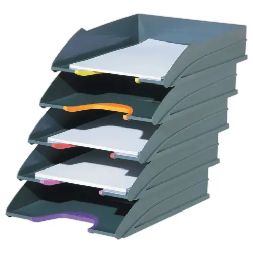 5 Corbeilles à courrier Varicolor - Gris - DURABLE