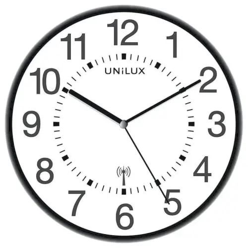 Horloge radio pilotée Wave - Noir - UNILUX