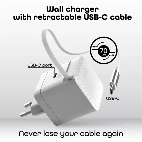 Chargeur GAN 3 USB 65W + c&acirc;ble 