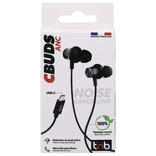 Ecouteurs USB-C ANC - Noir - T'NB