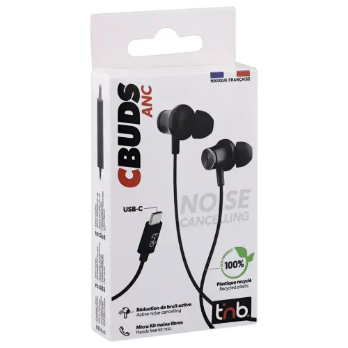 Ecouteurs USB-C ANC - Noir - T'NB