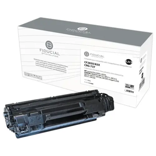 Toner remanufactur&eacute; &eacute;q. HP CF283X, CANON 737 HC - Haute capacit&eacute; - Noir 