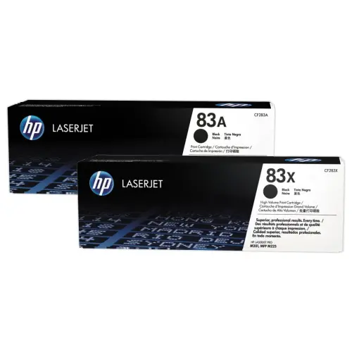 2 Toners HP 83A LaserJet - CF283AD - Noir - HP