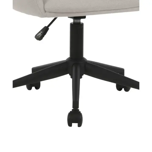 2 Fauteuil Arco avec Roues et Piétement Métal Noir - Beige - GENERIQUE