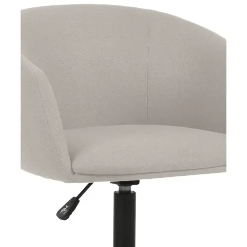 2 Fauteuil Arco avec Roues et Piétement Métal Noir - Beige - GENERIQUE