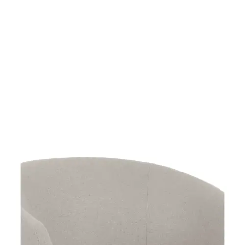2 Fauteuil Arco avec Roues et Piétement Métal Noir - Beige - GENERIQUE