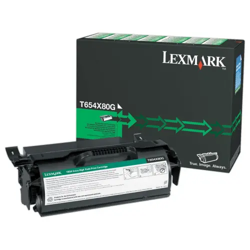 Toner T654X80G - Noir - Lexmark 