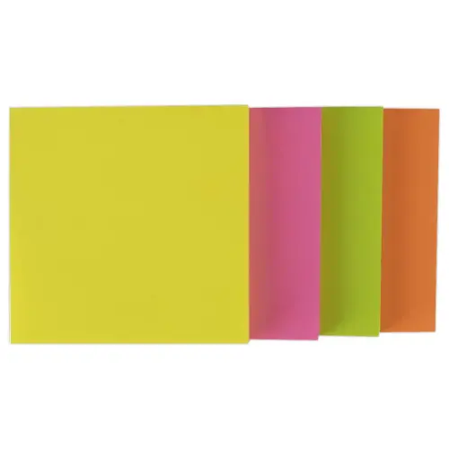 Bloc cube 400 feuilles 75x75 mm couleurs assorties vives
