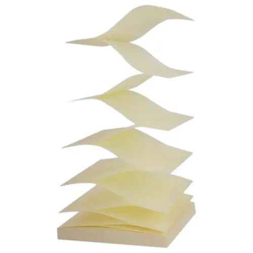 Bloc z-notes adh&eacute;sives 75 x 75 mm 100 feuilles jaune 