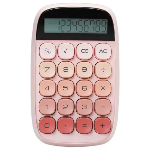 Calculatrice semi bureau Pop Petite - Corail