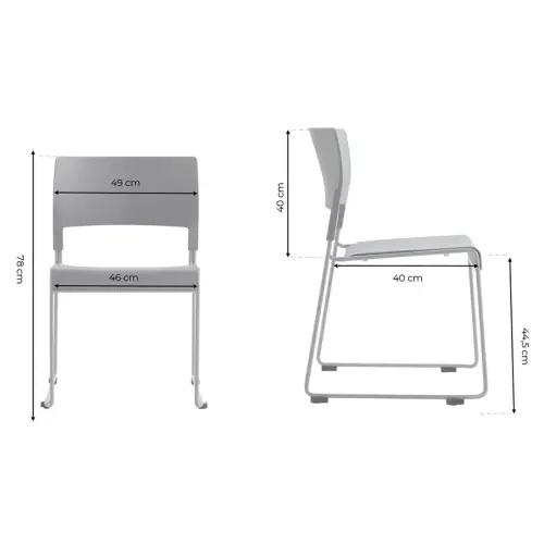Chaise DACADA  gris 