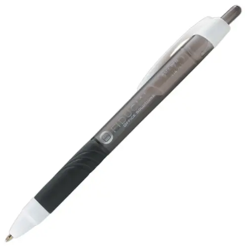 Stylo bille rétractable Grip - Ecriture moyenne - Noir - Fiducial