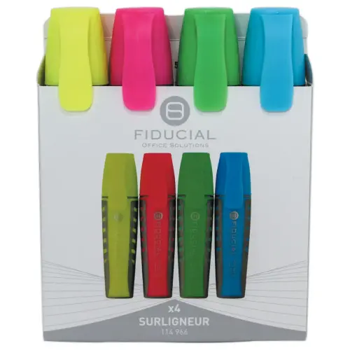 4 Surligneurs colorés - Fiducial