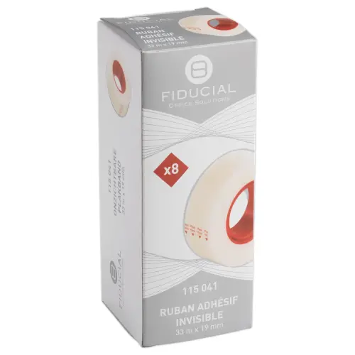 8 Adh&eacute;sifs invisibles - 33 m x 19mm - FIDUCIAL 