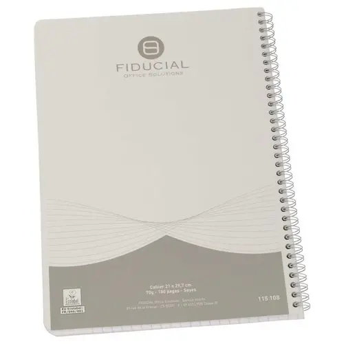 Cahier &agrave; spirale A4 - R&eacute;glure S&eacute;y&egrave;s - 180 pages - FIDUCIAL 