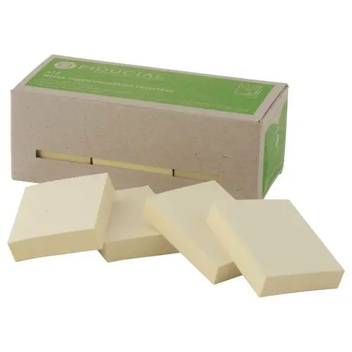 12 Blocs de notes repositionnables et recycl&eacute;es - 38x51 mm - FIDUCIAL 