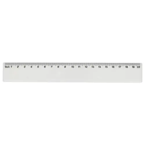Règle de bureau simple en plastique Eco - 20 cm
