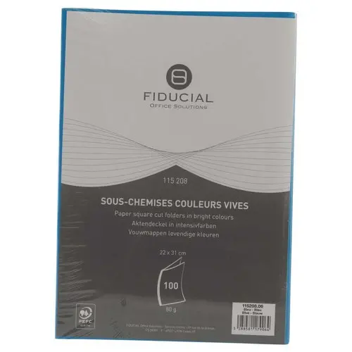 100 Sous-chemises - 22x31 cm - 80g - Bleu