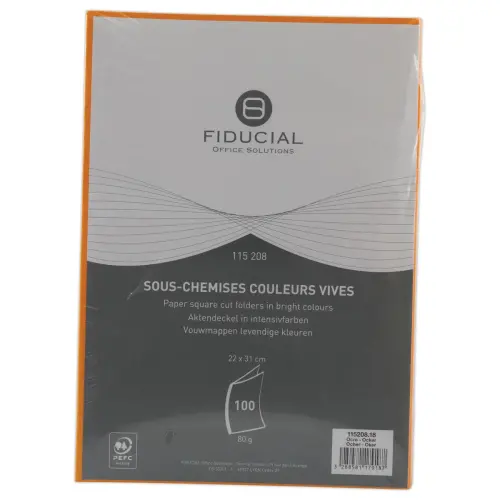 100 Sous-chemises - 22x31 cm - 80g - Orange
