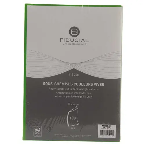 100 Sous-chemises - 22 x 31 cm - 80g - Vert - Fiducial