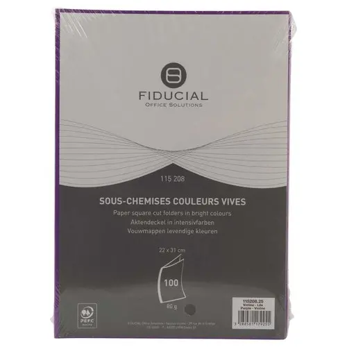 100 Sous-chemises - 22x31 cm - 80g - violet - FIDUCIAL