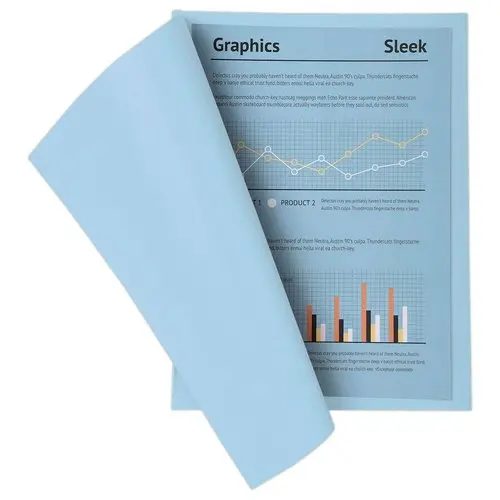 100 Chemises A4+ - 220g - Bleu clair - Fiducial