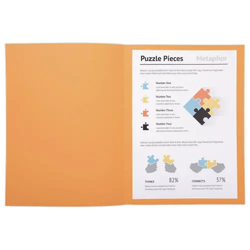 100 Chemises A4+ - orange pastel - 220g - FIDUCIAL OFFICE SOLUTIONS
