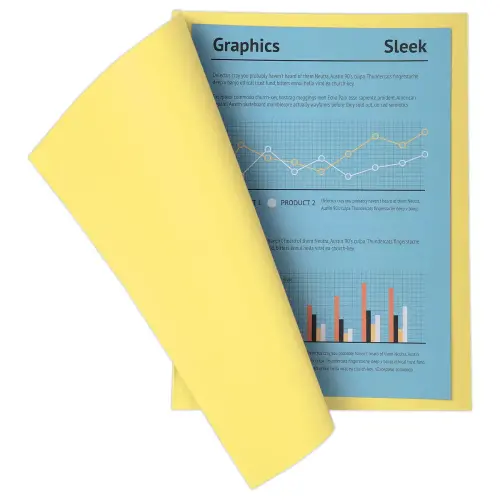 100 Chemises A4+ - jaune pastel - 220g - FIDUCIAL OFFICE SOLUTIONS