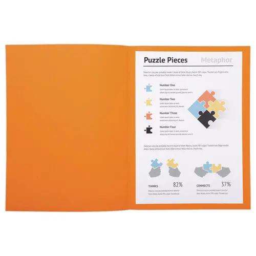100 Chemises A4+ - orange pastel - 220g - FIDUCIAL OFFICE SOLUTIONS 