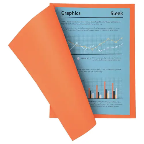 100 Chemises A4+ - orange pastel - 220g - FIDUCIAL OFFICE SOLUTIONS 