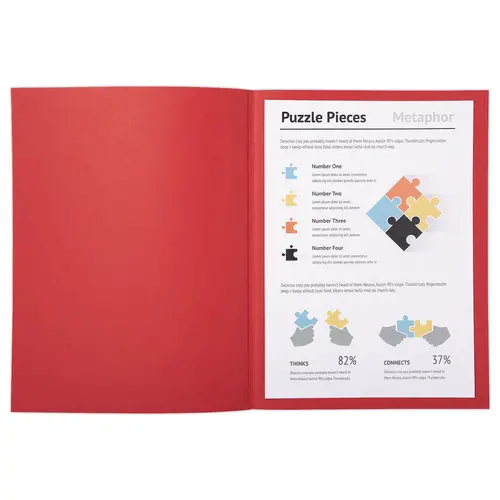 100 Chemises A4+ - 220g - 24x32 cm -  Rouge - FIDUCIAL 