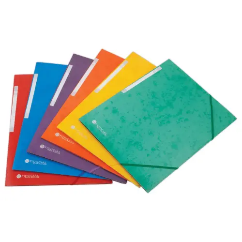 10 Chemises 3 rabats à élastiques - Carte lustrée 450 g - Dos 1,5 cm