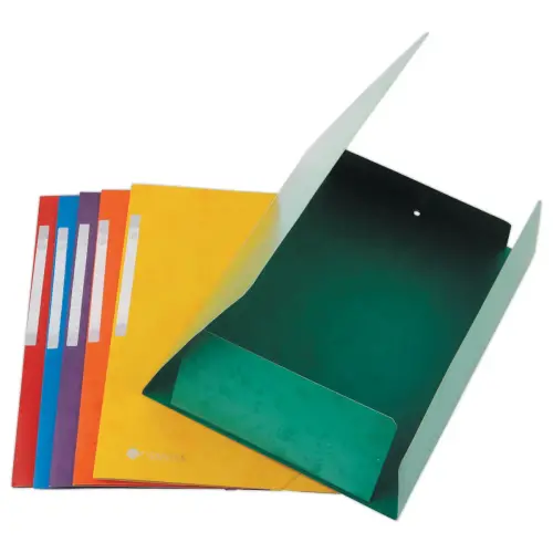 10 Chemises 3 rabats à élastiques - Carte lustrée 450 g - Dos 1,5 cm