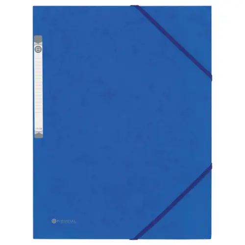 Chemise 3 rabats à élastique en carte rigide - Bleu - FIDUCIAL