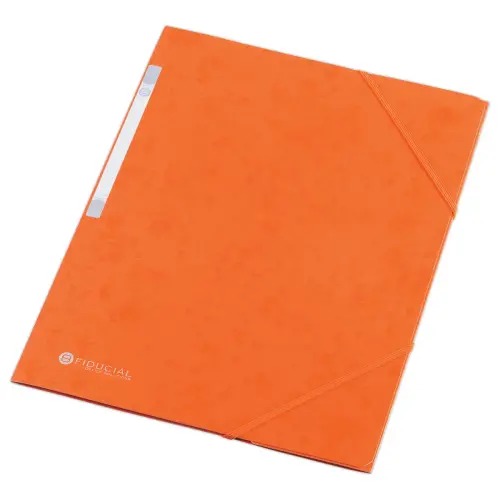 Chemise 3 rabats à élastique en carte rigide - Orange - FIDUCIAL