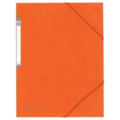 Chemise 3 rabats à élastique en carte rigide - Orange - FIDUCIAL