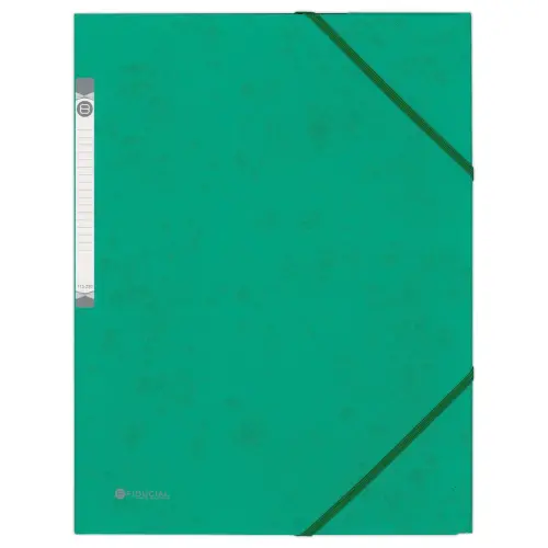 Chemise 3 rabats à élastique en carte rigide - Vert - FIDUCIAL