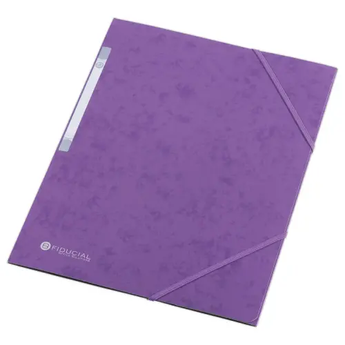 Chemise 3 rabats à élastique en carte rigide - Violet - FIDUCIAL