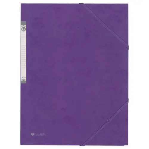 Chemise 3 rabats à élastique en carte rigide - Violet - FIDUCIAL