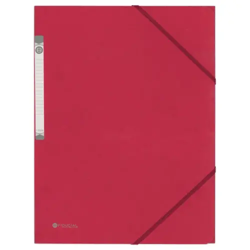 Chemise 3 rabats à élastique en carte rigide - Framboise - FIDUCIAL