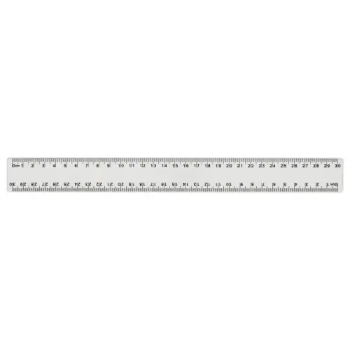 R&egrave;gle de bureau double en plastique  - 30 cm 