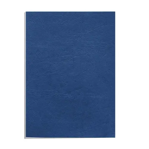 100 Couvertures A4 grain cuir - Bleu - Fellowes 