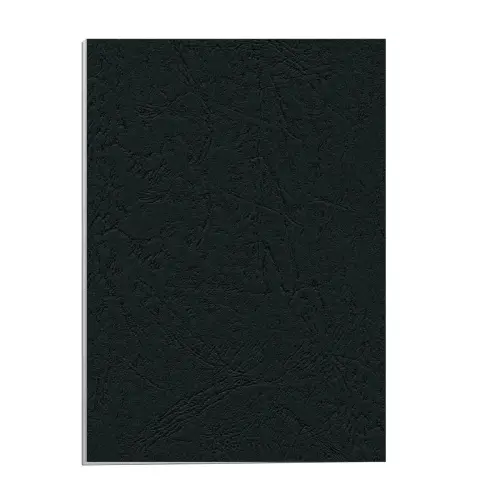 100 Couvertures A4 cuir - Noir - Fellowes