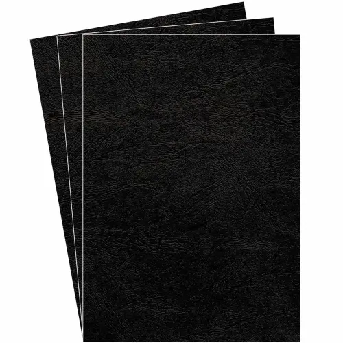 100 Couvertures A4 cuir - Noir - Fellowes