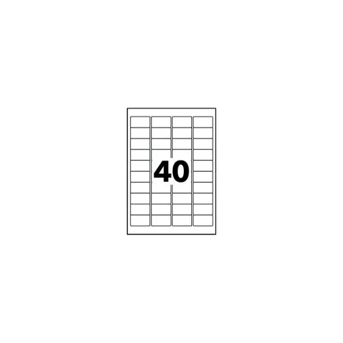 Planches de 40 &eacute;tiquettes &agrave; coins carr&eacute;s - 52,5 x 29,7 mm - FIDUCIAL OFFICE SOLUTIONS 