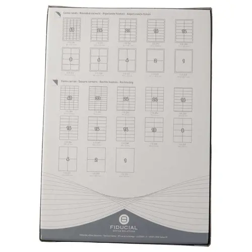 100 Etiquettes adhésives blanches 7.0 x 3.7 cm - Fiducial