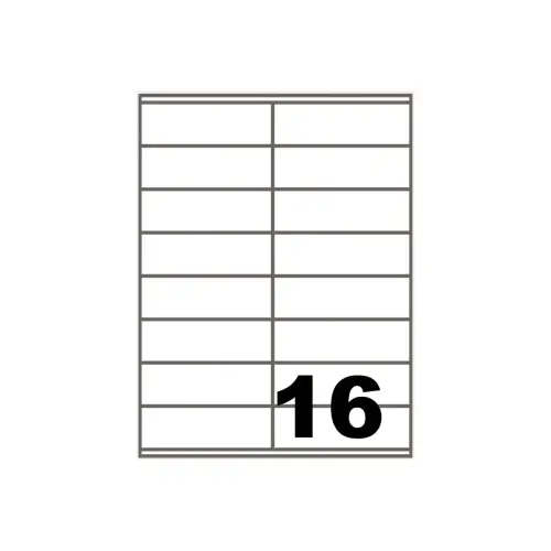 1 600 Etiquettes - Coins carr&eacute;s 105 x 35 mm - Fiducial 